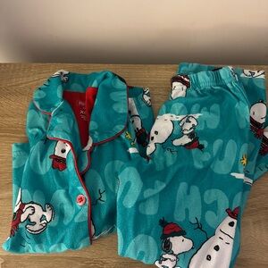 Peanuts Snoopy Kids Pajama Set - Teal and Red